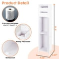 thumbnail image 2 of PinkSheep Bathroom Storage Cabinet with Doors and Shelves, Freestanding Toilet Paper Holders Stand Storage Cabinet Organizer Shelf for Small Spaces, White, 2 of 7