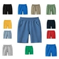 thumbnail image 5 of Sentuca Boys Shorts Size 1, Cotton Solid Color Casual Shorts Elastic Waist with Pockets for Summer Toddler Girl Clothes, 5 of 5