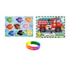 Melissa & Doug Colorful Fish Peg Puzzle and Deluxe Fire Truck Chunky Puzzle