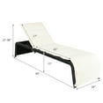 thumbnail image 3 of Gymax Adjustable Rattan Recliner Chaise Lounge Chair w/ Cushion Outdoor Patio, 3 of 9