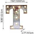 thumbnail image 7 of Elnsivo Vintage Led Letter Lights Light Up Alphabet Sign for Cafe Party Home Bar Initials Decor(Letter T), 7 of 7
