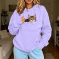 thumbnail image 2 of GCETTIC Pet Pouch Hoodie Cat Pouch Hoodie Pet Carrier Sweatshirt with Large Pocket Pullover Shirt Wearable Cat Dog Carrier Hoodie Purple Size,XXXXL, 2 of 6