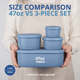thumbnail image 4 of BLUE GINKGO Large Silicone Container, Airtight Food Storage | (47oz) Blue, 4 of 7