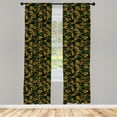 thumbnail image 3 of Ambesonne Dragonfly Curtains, Green Leaves, Pair of 28"x95", Multicolor, 3 of 5