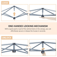 thumbnail image 6 of Renwick Instant Pop-up Canopy with One Push To Lock Setup Mechanism, Beige, 6 of 8