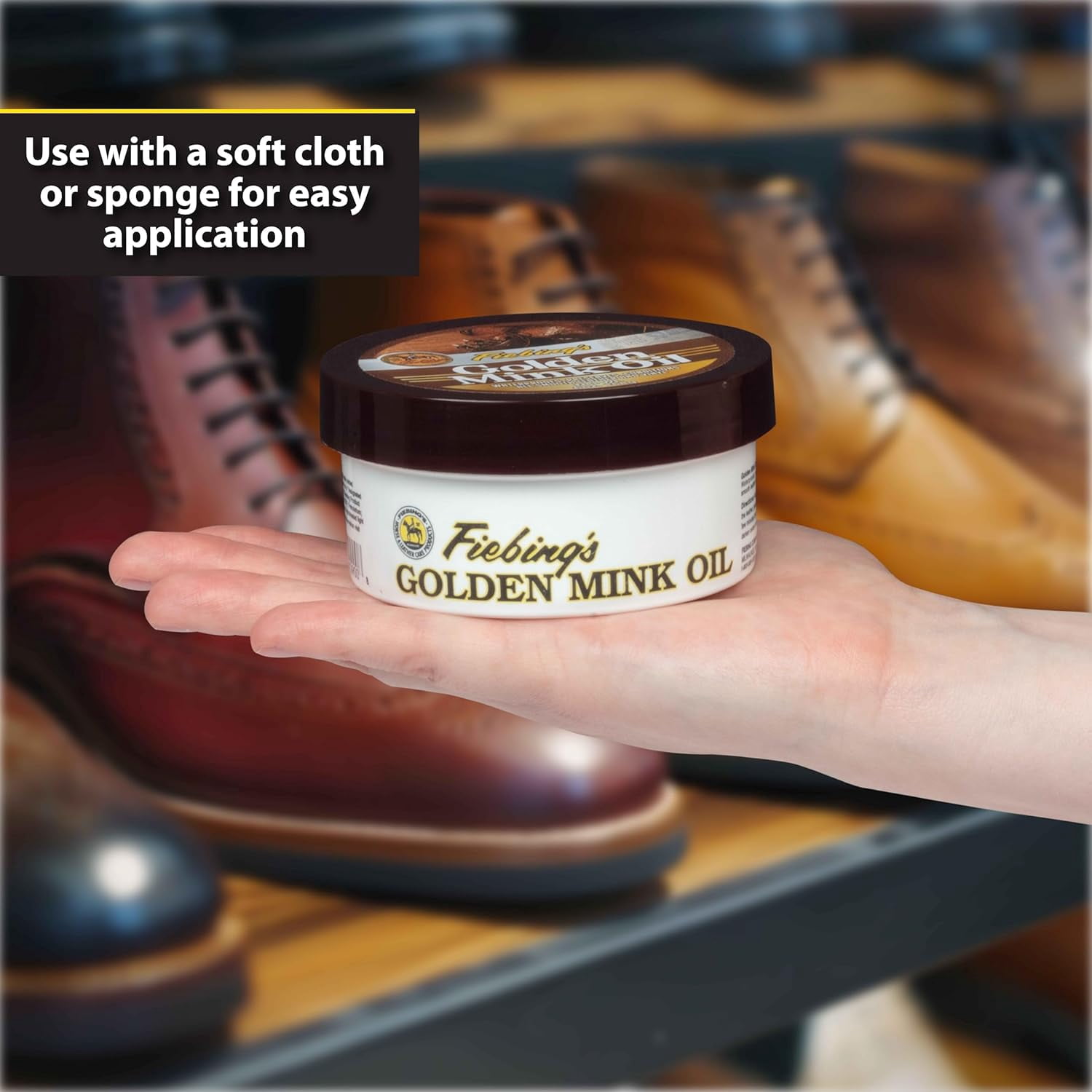 Fiebing's Golden Mink Oil for Leather Boots (6 Pack, 6 oz Each) - Leather Cleaner & Conditioner - Weatherproof, Preserve, Soften All Smooth Leathercraft & Vinyl - Prevents Salt Stains On Couch, Purse