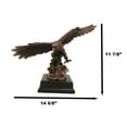 thumbnail image 3 of American Bald Eagle Swooping Towards Water Bronze Electroplated Resin Figurine, 3 of 9