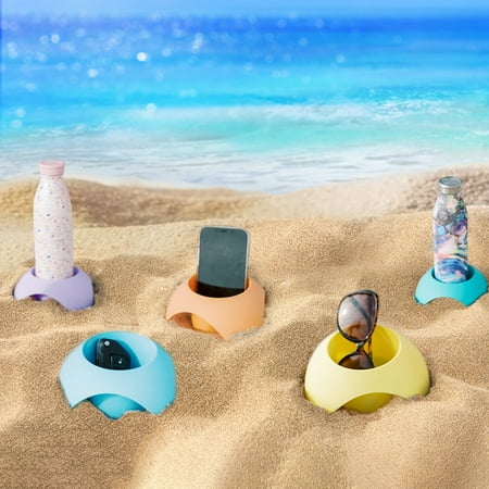 

5 Pack Beach Sand Coasters Drink Cup Holders Multi Color for Adults Family Friends