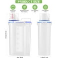 thumbnail image 3 of 6 Pcs Set Rice Storage Container, Flour Dispenser with Pouring Spout & Measuring Cup, Kitchen Plastic Dry Food Storage Bin for Grain Oatmeal Snacks Pet Dog Food, 3 of 10