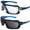 Blue-Clear/Smoke, variant on Birdz Eyewear Gasket Safety Padded Motorcycle Sport Sunglasses 2 Pairs Black Grey Frame with Smoke & Clear Lenses