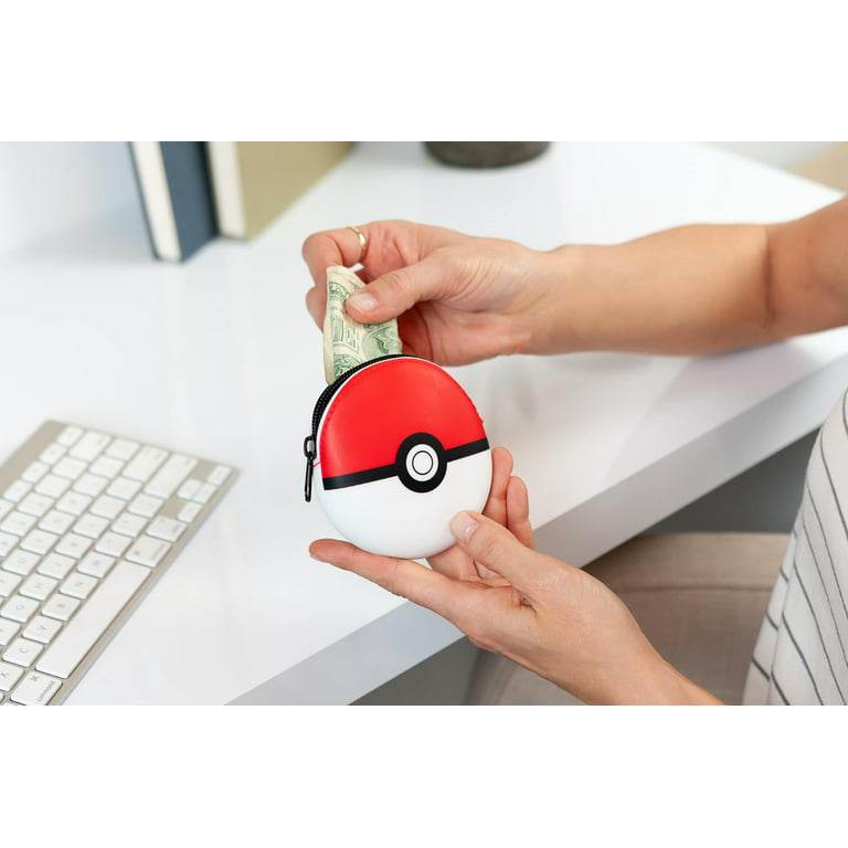 Pokémon Poké Ball Zippered Coin Pouch  Silicon Wallet For Coins And  Treasures 