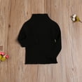 thumbnail image 6 of Douhoow Toddler Girl Ribbed Turtleneck Sweater Fall Solid Long Sleeve Slim Pullover 1-6Y, 6 of 7