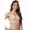 Beige, variant on BR04 Sports T - Back Support Bra With 2" Elastic band - Sm - Beige