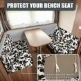 thumbnail image 2 of XYZCANDO Cow Print RV Dinette Cushions Comfortable RV Decor Washable Sofa Covers for 2 Cushion Couch Stretchable 2 Seat Sofa Cover Universal Loveseat Sofa Chair Cover Black, 2 of 7