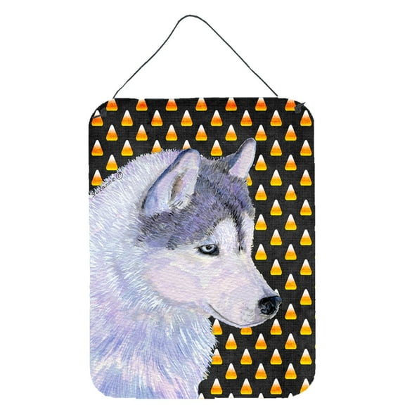 Siberian Husky Candy Corn Halloween Portrait Wall or Door Hanging Prints