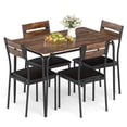 thumbnail image 2 of Costway 5 PCS Dining Table Set, Kitchen Table & 4 Armless Chairs with Upholstered Seat, 2 of 10
