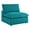 Teal, variant on Maklaine Fabric Down Filled Overstuffed Armless Chair in Azure