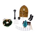 thumbnail image 2 of 1:12 Mini decoración Navidad día decoración escena Mini Navidad puerta decoración adornos Wmkox8yii gf12023, 2 of 9