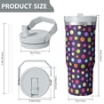 thumbnail image 4 of Modern 30oz Handheld Travel Tumbler with Handle – Double Wall Stainless Steel Insulated Cup, Flip Straw Lid, Leak-Proof & BPA-Free for Hot and Cold Drinks – Durable Coffee & Juice Mug White, 4 of 7