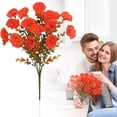 thumbnail image 2 of Artificial Mums Fall Flowers for Outdoors, Uv-Resistant Fake Plants for Porch, Garden, Planter, Window Box, Approx. 14X8 Inches, 1 Artificial Flower, 2 of 9