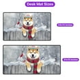 thumbnail image 5 of Playful Akita Welcomes Winter Snowy Day with Cardinal Bird Desk Mat Full Keyboard Mouse Pad Inu Dog Lover Large Mousepad - 2017, 5 of 5