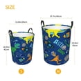 thumbnail image 3 of Fuzoiu Dinosaur In Space Print Circular Hamper,Laundry Basket with Handle,Collapsible Laundry,Dirty Clothes Storage Basket,for Bedroom Bathroom Dorm Living Room-Small, 3 of 6