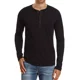 thumbnail image 1 of Playera Casual Manga Larga Cuello Henley Algodón Para Hombre, 1 of 5