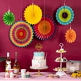 thumbnail image 3 of Easy Joy 6pcs Colorful Hanging Paper Fans Party Decorations for Birthday Baby Shower Graduation Summer Party Decorations, 3 of 7