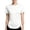 White, variant on Ladies Tops and Blouses Slim Sheer Cutout Solid Color Short Sleeve Yoga Gym Beach Essentials for Women,White,L