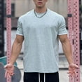 thumbnail image 2 of Men's Short Sleeve Athletic T Shirt Crew Neck Cotton Shirts Classic Top Casual Workout Tees Summer Comfy Clothes, 2 of 5