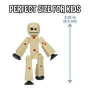 Zing StikBot Single Pack - Includes 1 StikBot - Collectible Action Figures and Accessories, Stop Motion Animation, Ages 4 and Up (Sand)