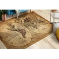 thumbnail image 2 of Vintage Rug, Soft Rug, Vintage World Map Rug, Large Rug, Old World Map Rug, Map Rug, Non-Slip Carpet Rug, Pattern Rug, Brown Rug, 5.9'x9.2' - 180x280 cm, 2 of 8