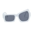thumbnail image 2 of Only Moment Sun Glasses Fashion Accessories Resin Retro Driving Glasses 90’S Vintage Fashion Narrow Square Frame UV400 Protection White One Size, 2 of 5