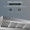 thumbnail image 6 of Commercial Exhaust Hood, Concession Trailer Hood System for Food Truck, Stainless Steel Vent Hood with 2 Detachable U-shapedG ridOil Filter Mesh, Heavy Duty Commercial Kitchen Equipment, 6 of 8