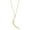 Yellow Gold, variant on KoolJewelry 14k Yellow Gold Crescent Moon Pendant Cable Chain Necklace (18 inch)