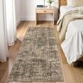 thumbnail image 3 of FairOnly Red Brown Oriental Distressed 2'x6' Runner Rugs Vintge Non Slip Low Pile Carpet for Hallway Bathroom Kitchen Bedroom, 3 of 7