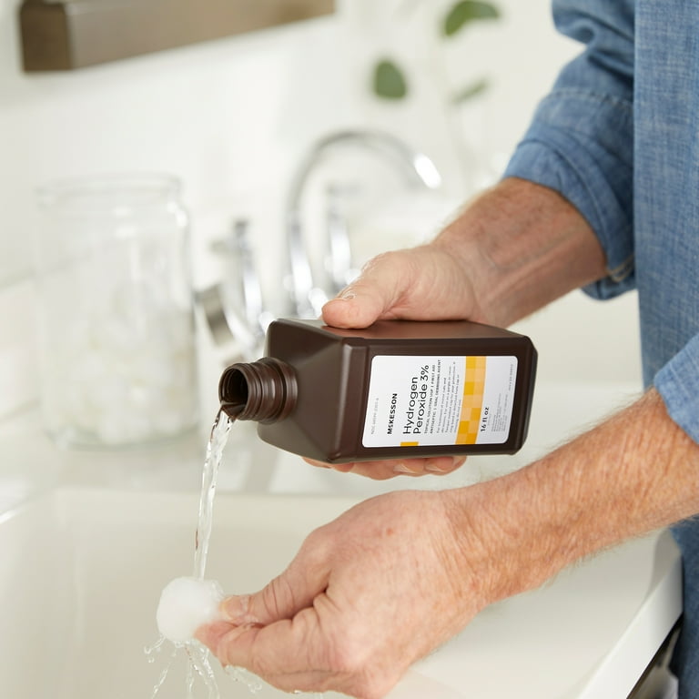 McKesson Hydrogen Peroxide 3% Topical Antiseptic Solution, 16 oz