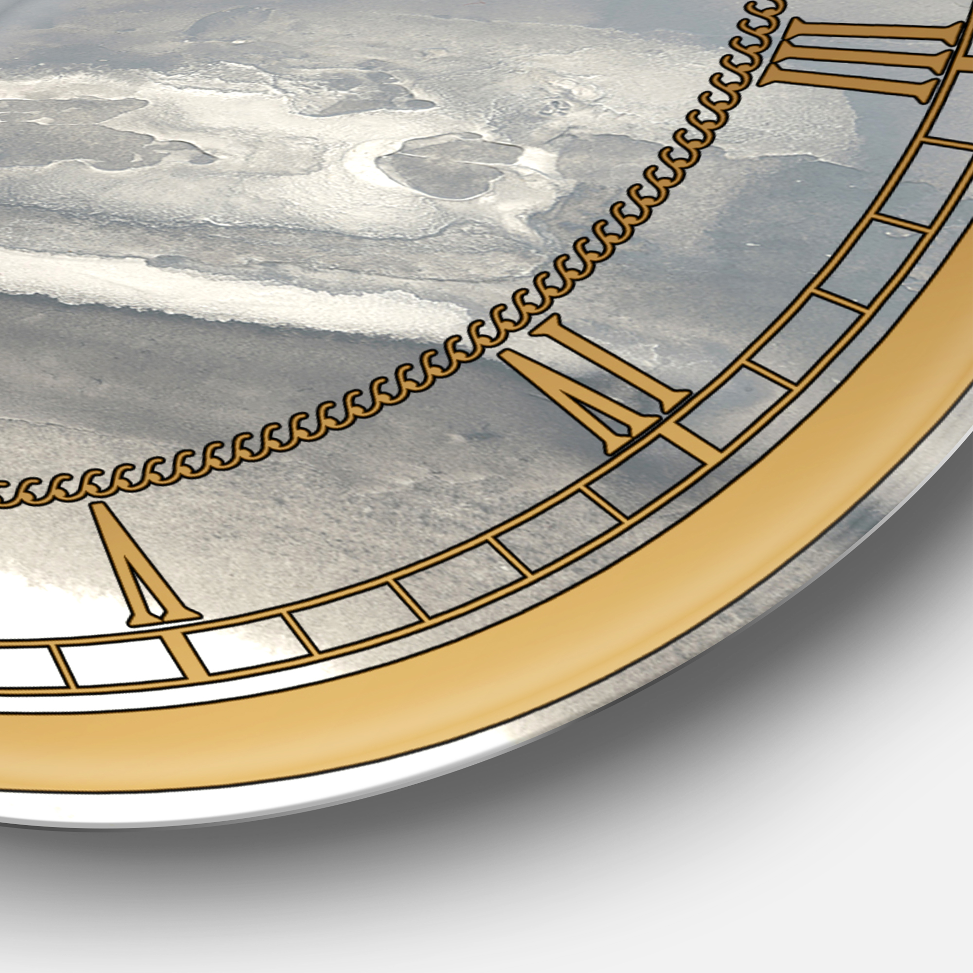 Designart 'Gold Glamour Direction II' Glam Wall Clock
