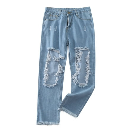 vbnergoie Women s Casual Dark Blue Classic Medium Waist Tight Pocket Jeans Leggings Jeans Womens Pants Jeans Boot Cut Womens Mom Jeans | Walmart (US)