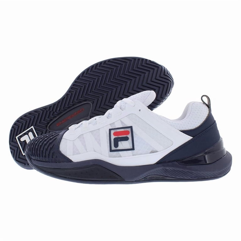 FILA Speedserve Energized Men's Tennis Shoes, White/Navy, Size 10