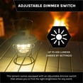 thumbnail image 6 of Cascade Mountain Tech  450 Lumen Monahan Rechargeable Retro Lantern, Black 10.7 oz., 6 of 11