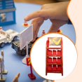 thumbnail image 1 of twisto Miniature Oil Rack 1/64 Scale Car Oil Display Rack Ornament Resin Auto Shelf Model Realistic Workshop Accessory Suitable for Collectors Repair Shop Display red, 1 of 8
