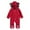 Red, variant on Ulitacool Onesies For Boys Fall Winter Solid Color Long Sleeve Coat Jumpsuit Romper Footed Hooded Ears Baby Jumpsuit Adorable Boy Clothing 18-24 Months Red