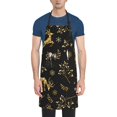 thumbnail image 2 of Bingfone Christmas Gold Deers1 Apron Gifts For Men, Women Professional Grade Chef Apron For Kitchen,Bbq & Grill, 2 of 8