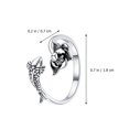 thumbnail image 2 of Adjustable Open Ring Fish Lotus Flower Ring Jewelry Gift for Women Girls, 2 of 8