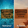 thumbnail image 6 of (2 Pack) Clearance 9 Ft 6 In OSHA Warning Sign 24 Inch X 18 Inch Indoor / Outdoor Rust-Free Aluminum Metal Signs for Workplace, Workshop, and Construction Site, Made in the USA, 6 of 8