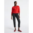 thumbnail image 2 of Free Assembly Women's and Women's Plus Cropped Cable Cardigan Sweater, Midweight, Sizes XS-4X, 2 of 4