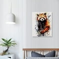 thumbnail image 4 of Acheng Framed Wall Art Super Cute Watercolor Painting Red Panda Customized Decorative Creative Art Posters Home Modern Decoration Print Decor for Living Room Custom Poster  12x16 in, 4 of 5