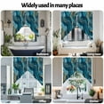 thumbnail image 6 of Abstract Marble Texture Swag Valances for Windows 2 Pack Gradient Gold Deep Blue Art Swag Kitchen Curtains 36 Inches Long Rod Pocket Short Window Treatment for Kitchen Bathroom 28"x36", 6 of 8