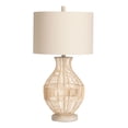 thumbnail image 2 of Crestview Collection Jayce 3-Way Rattan Table Lamp with Oat Linen Lamp Shade, 2 of 5